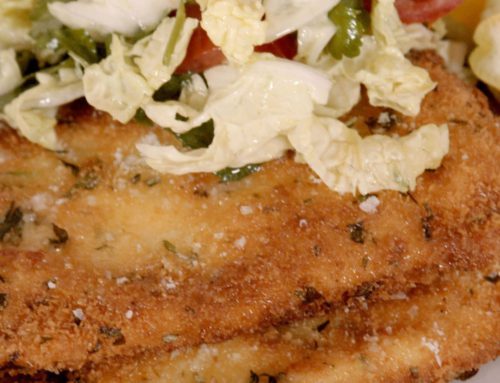 Herb Crumbed Chicken Cotteletta and Italian Slaw